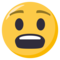 Anguished Face emoji on Emojione